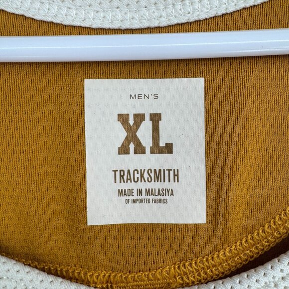 Tracksmith Athletic Shorts and Tank Set in Mustard and White - Picture 4 of 16